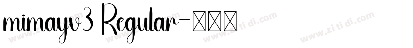 mimayv3 Regular字体转换